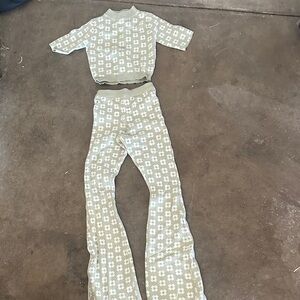 Princess Polly Light Green Knit Set